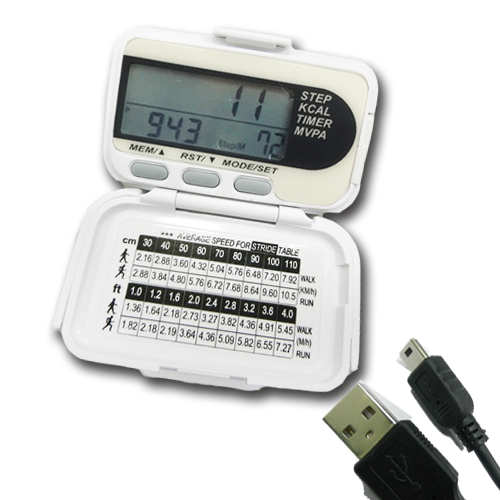 H-216D : MVPA G-Sensor Advance Downloadable Professional Pedometer