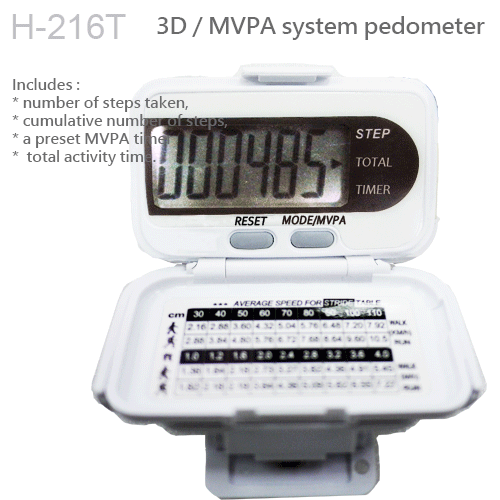 H-216T: MVPA G Sensor Pedometer  