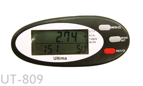 ULTIMA 809 MVPA fitness system G Sensor Advance Downloadable Professional Pedometer  